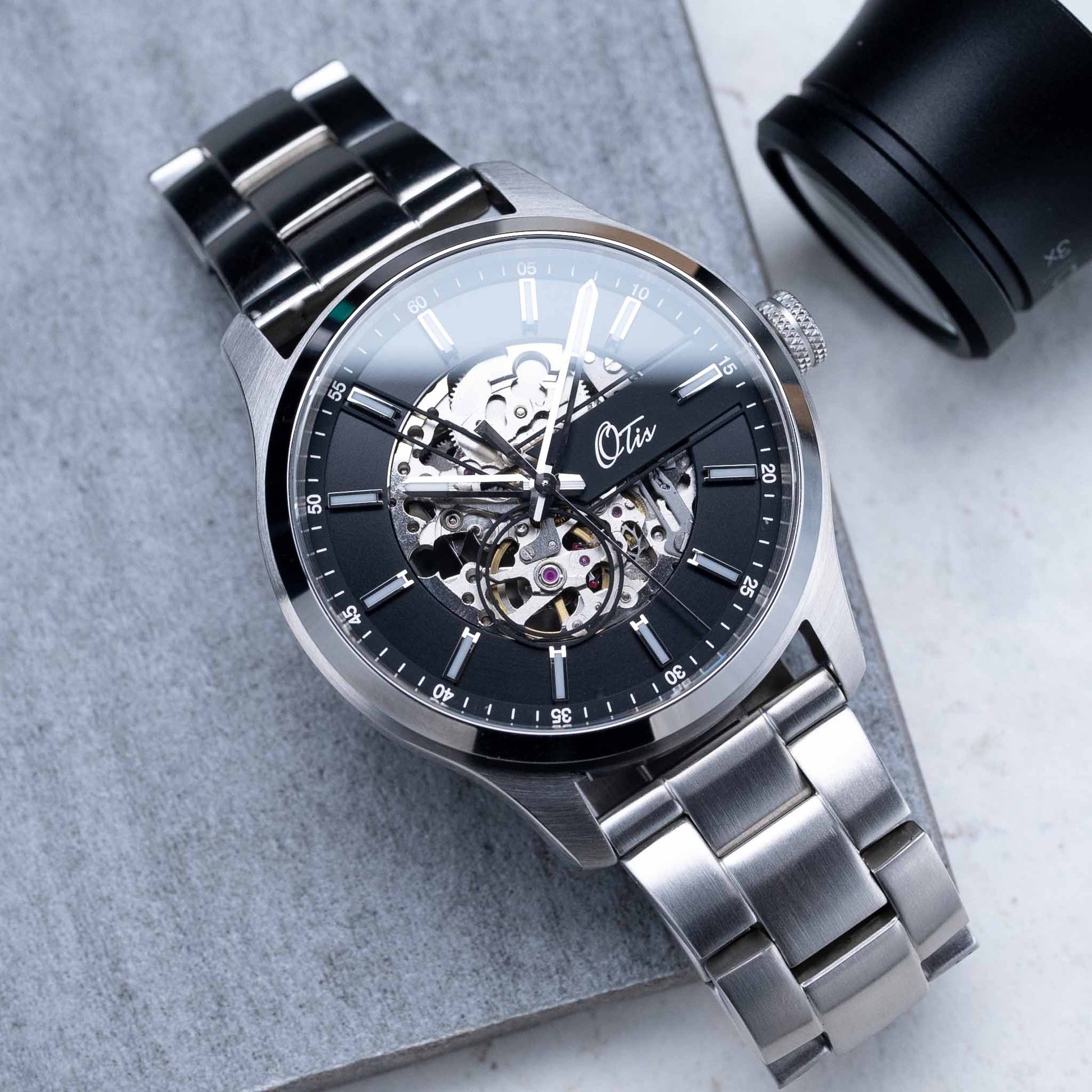 CUSTOM Mechanical Watch | 44mm | EONIQ Navigator 7 - skeleton watch EONIQ