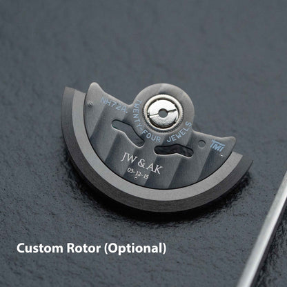 EONIQ dive watch (Skeleton dive watch) - custom watch with seiko movement and free name engraving - rotor for seiko movement